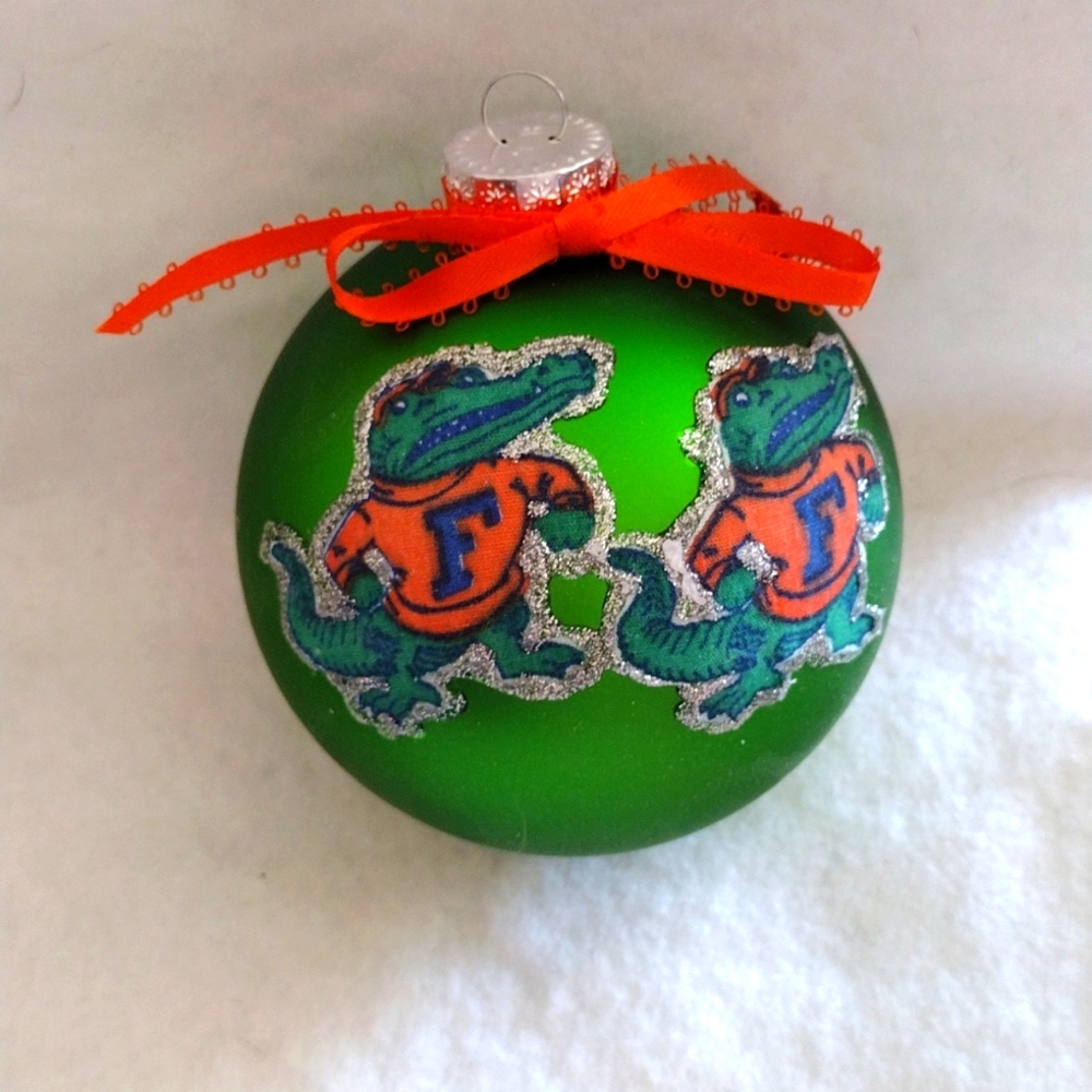 Fl gators glass ornament handmade